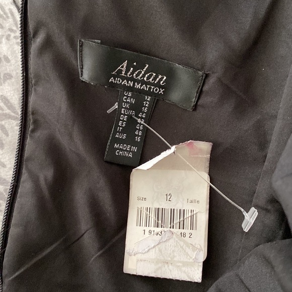 Black & Green High Low Gown Dress - Picture 3 of 7